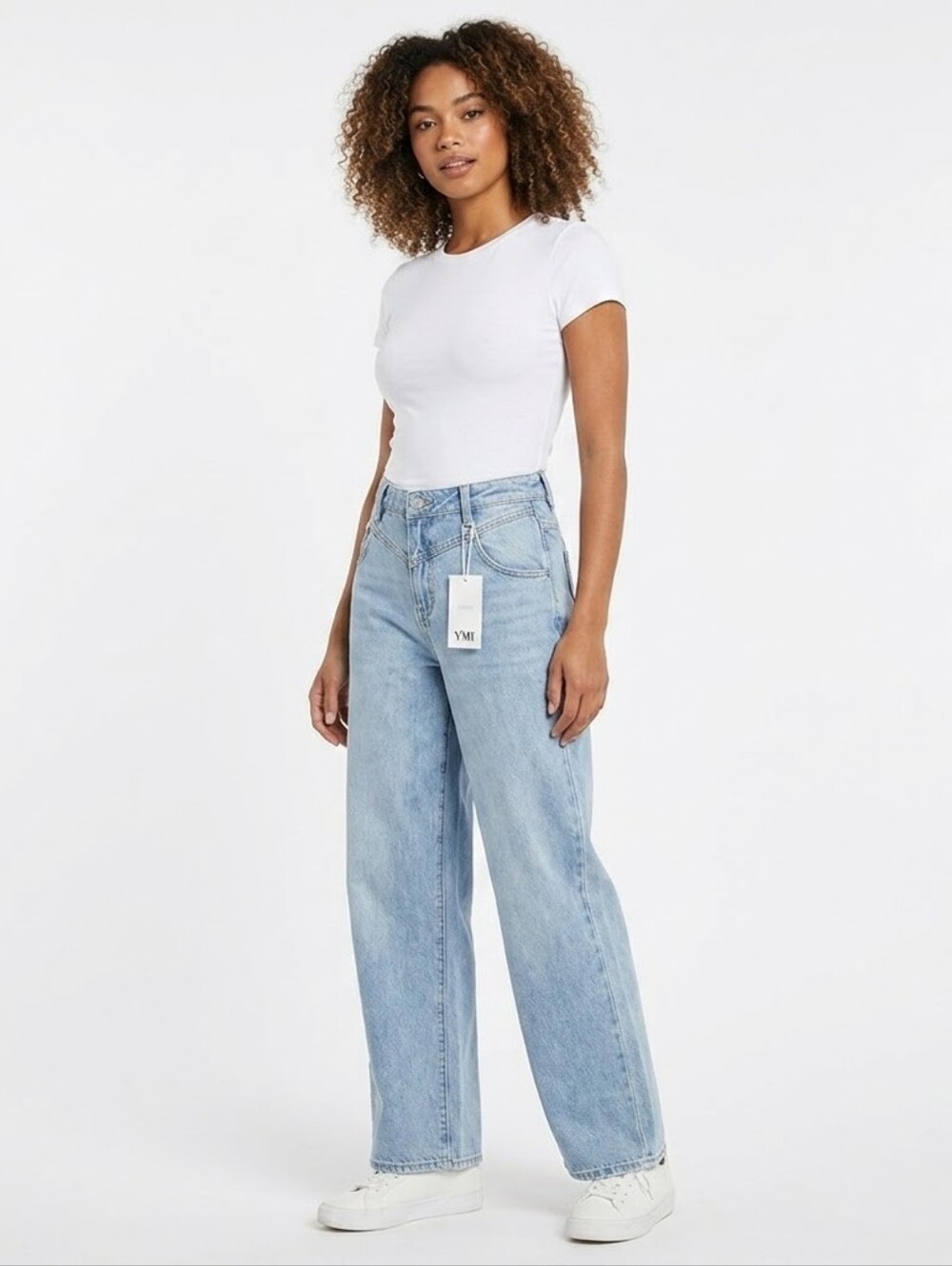 YMI Collection NWT Potassium Light Baggy Wide Leg Jeans Juniors Size 3/26 Y2K